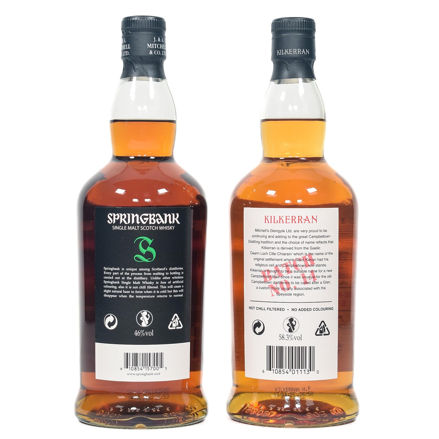 Springbank 15 Year Old - Kilkerran Heavily Peated Batch 14 (2x70cl)