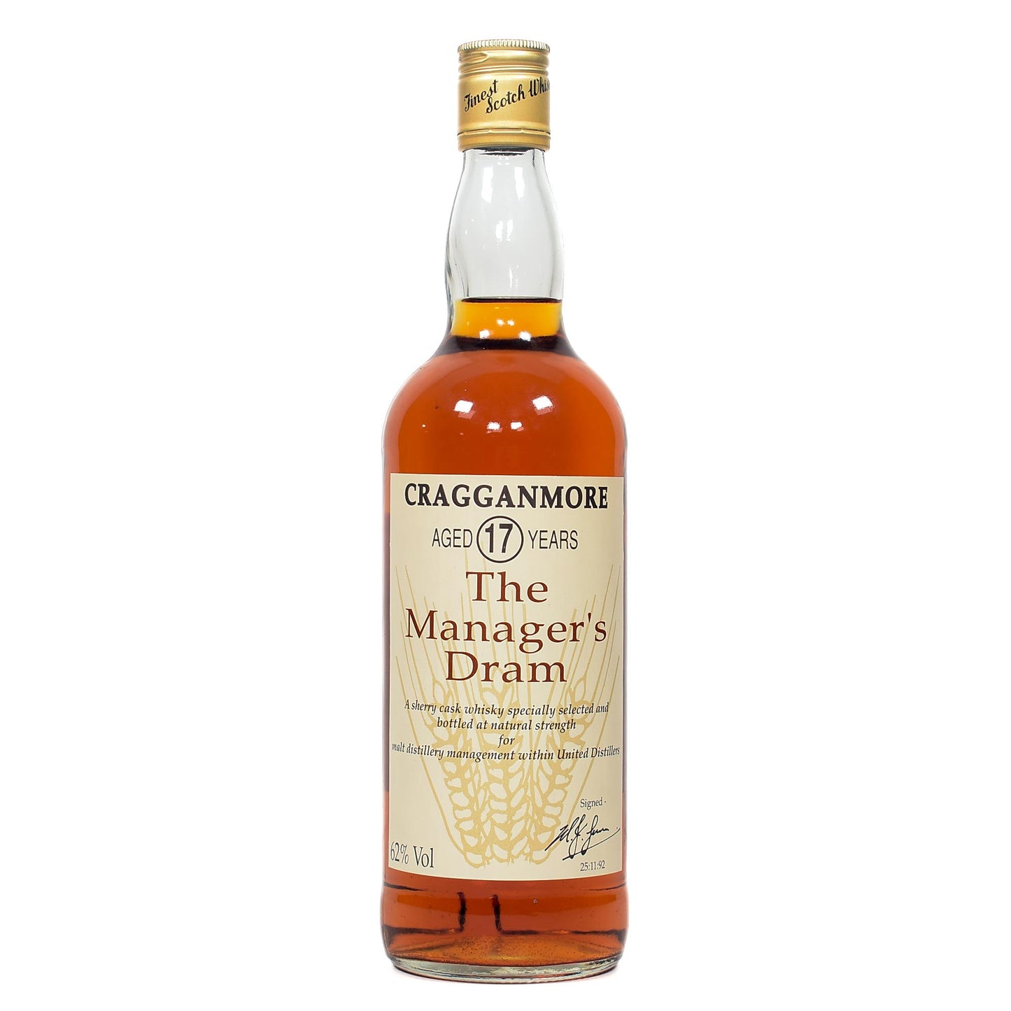 Cragganmore - 17 Year Old - 1992 Managers Dram