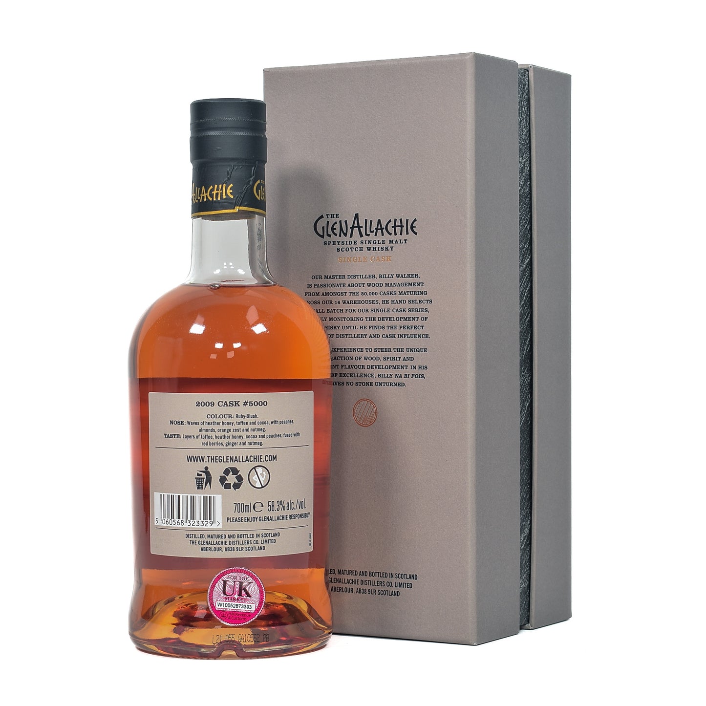 GlenAllachie - 2009 11 Year Old - Grattamacco Red Wine Single Cask #5000