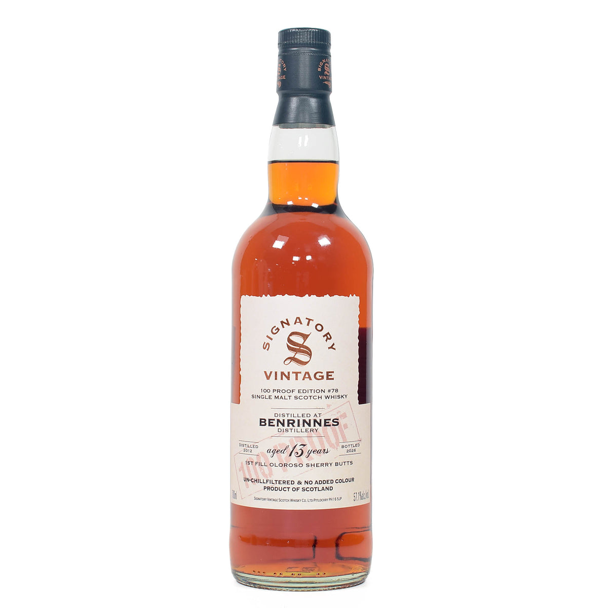 Benrinnes - 13 Year Old - Signatory 100 Proof #78