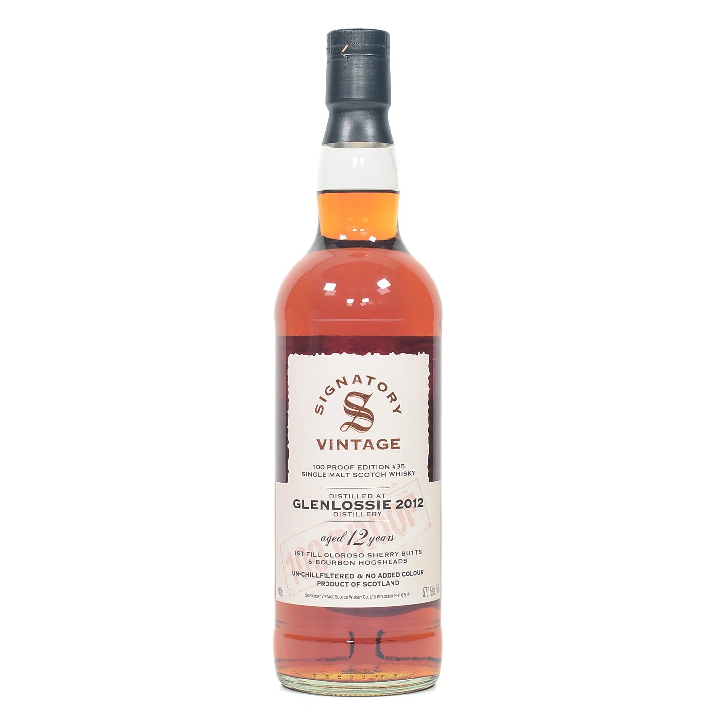 Glenlossie - 12 Year Old - Signatory 100 Proof #35