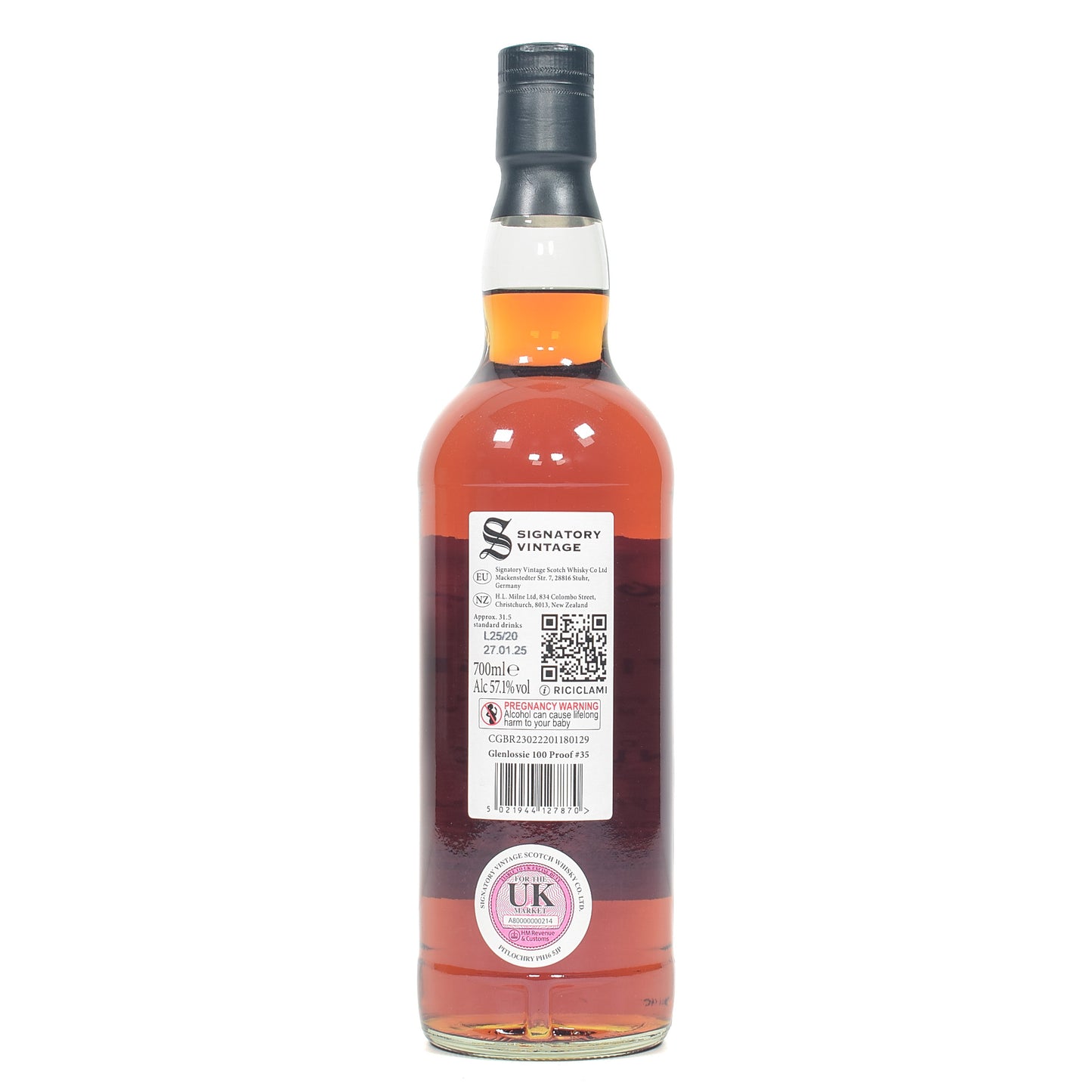 Glenlossie - 12 Year Old - Signatory 100 Proof #35