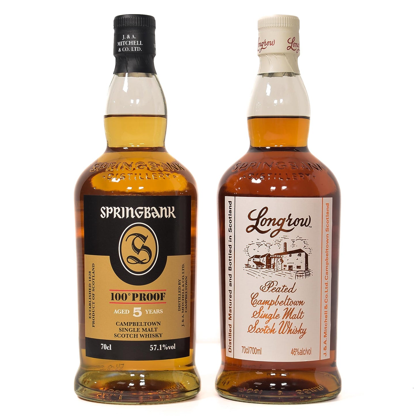 Springbank 5 Year Old 100 Proof - Longrow Peated Combo (2x70cl)