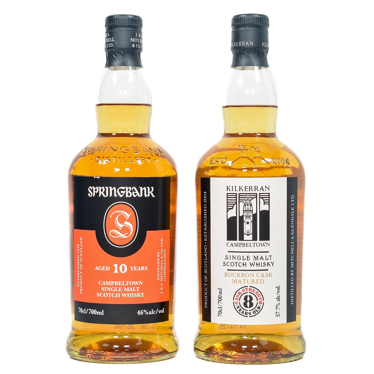 Springbank - 10 Year Old & Kilkerran - 8 Year Old Bourbon Combo (2x70cl)