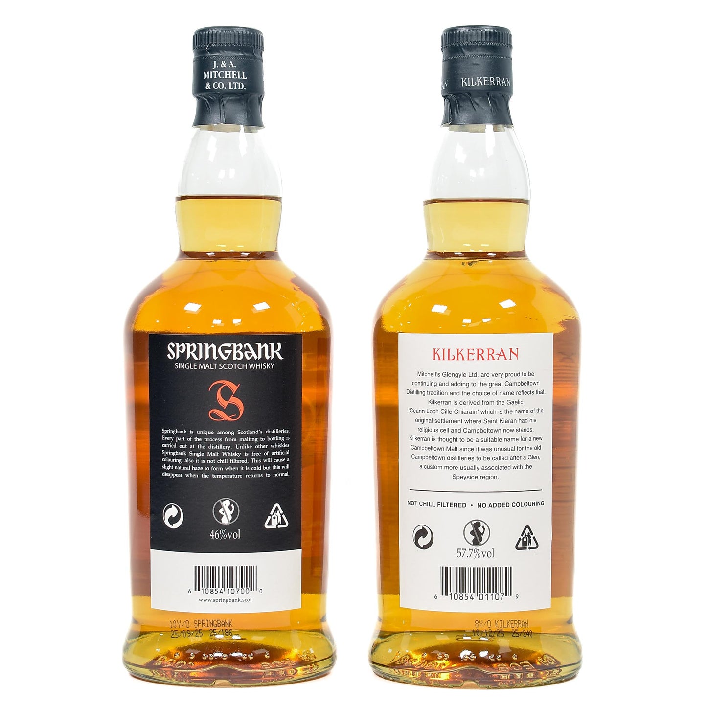 Springbank - 10 Year Old & Kilkerran - 8 Year Old Bourbon Combo (2x70cl)