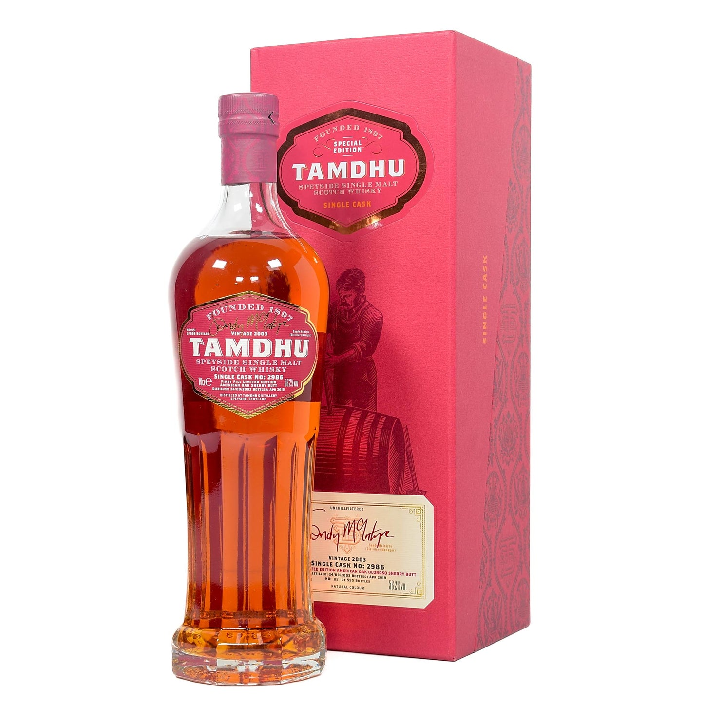 Tamdhu - Sinlge Cask 2986 - First Fill American Oak Oloroso Sherry Butt