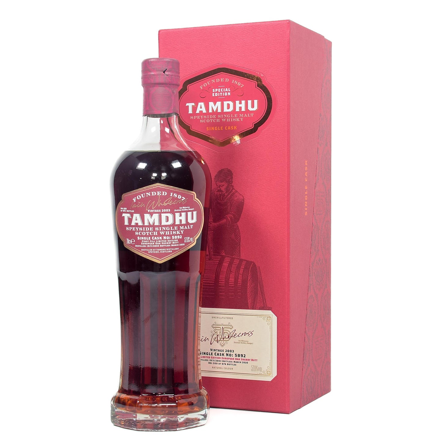 Tamdhu - Single Cask 5892 - First Fill European Oak Sherry Butt
