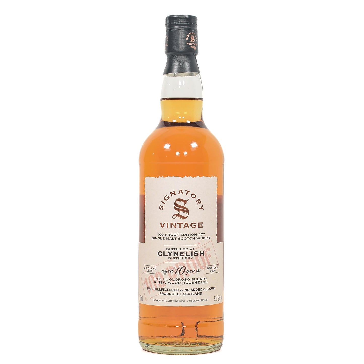 Clynelish - 10 Year Old - 100 Proof #77- Signatory